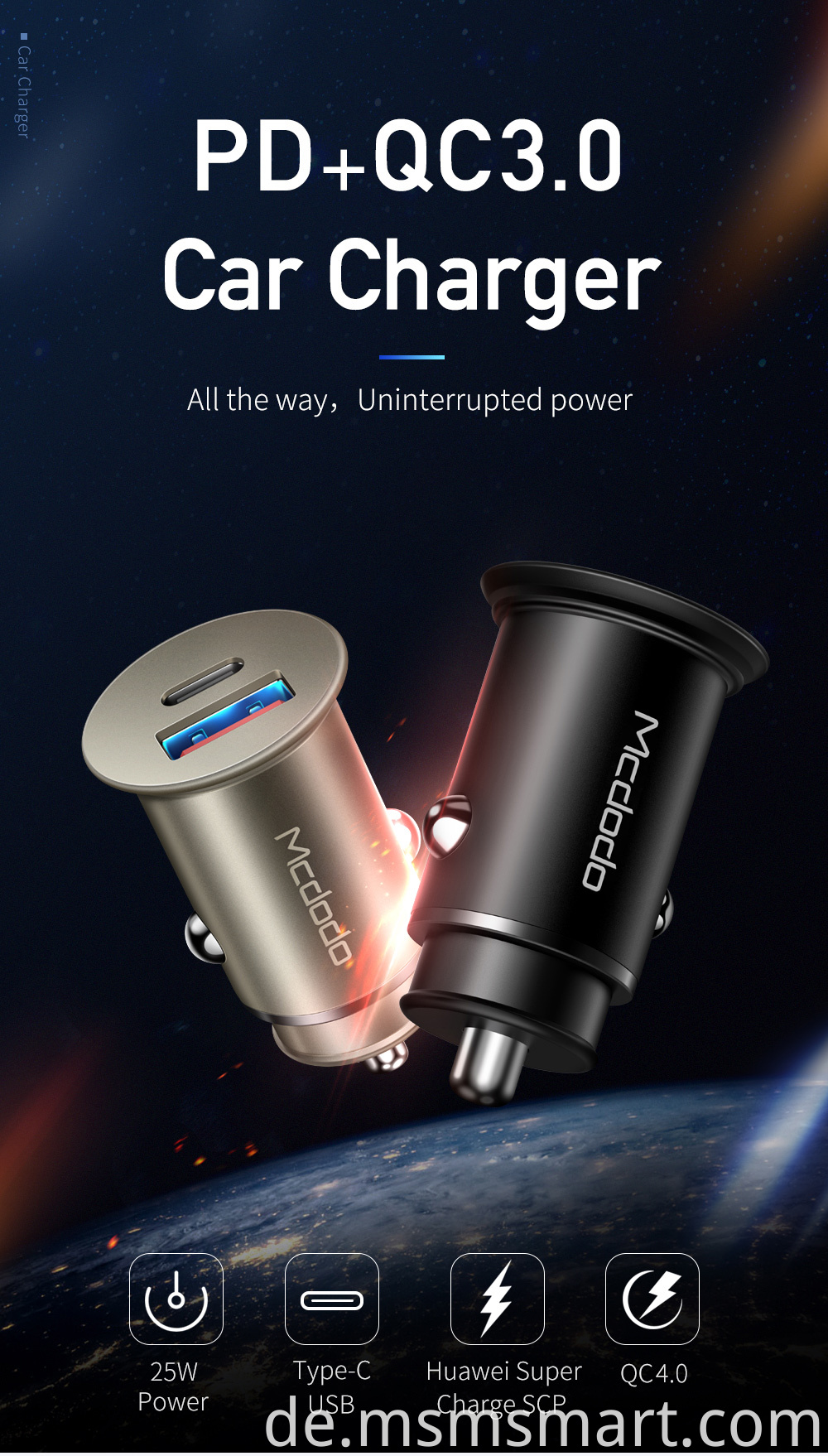 fast mobile battery Car Charger